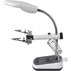 LED Multifunctional Magnifying Glass Clamp Desktop Welding Repair Magnifying Glass