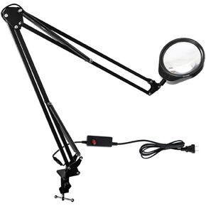 Clip Type Cantilever Bracket with Light Magnifying Glass Embroidery Beauty Repair Reading(20x)