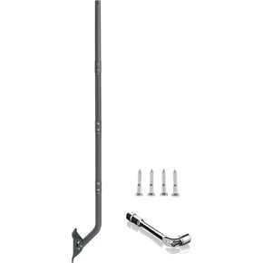 CEKAY Universal Mounting Pole (Diameter 1 1/2", Length 68") - J Pole Mount for Antenna & Starlink Dish & Weather Station - Adjustable Pivot/Lock Bracket for Wall, Eave or Roof Mounting