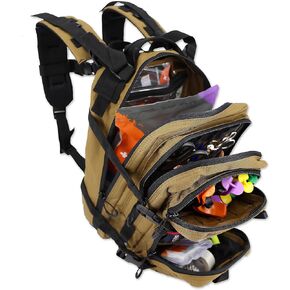 Lightning X Stocked EMS/EMT Trauma & Bleeding First Aid Responder Medical Backpack + Kit (Red)