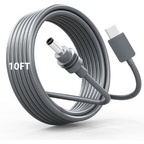 Starlink Mini USB C to DC Power Cable, 10FT/3M Portable USB Type-C Input to DC Power Cord for Starlink Mini, Work with 100W+ PD Source 20V PD Charger, Outdoor Waterproof Cable Accessories