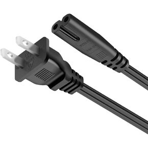 4.9FT 2-Prong AC Power Cord - Universal Replacement Cable for Projector(Black)