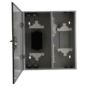 NavePoint Indoor Fiber Enclosure, 48 Port, Supports SC/ST/FC/LC Duplex Adapters, Splice Tray, Wall Mount, SPCC Steel, for FTTH, Telecom, CATV, LAN, Data Centers
