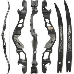 62" ILF Recurve Bow for Adult Youth Hunting Takedown 25-65Lbs Right Hand Gordon Bow Limbs CNC Machining