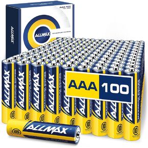 Allmax AAA Maximum Power Alkaline Triple A Batteries (100 Count) – Ultra Long-Lasting, Leakproof Design, 10-Year Shelf Life, Maximum Performance (1.5V)