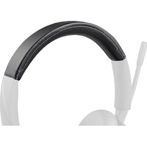 SOULWIT Protein Leather Headband Cover for Plantronics(Poly) Voyager 4220 UC/4210 UC Headsets, Replacement Headstrap Pad Repair Part - Black