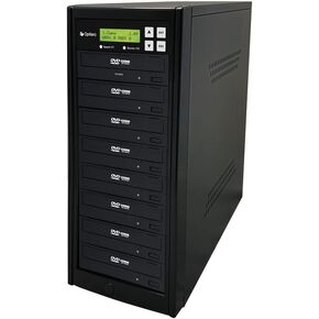 1 to 7 24X Burner M-Disc Support CD DVD Duplicator - Standalone Copier Duplication Tower OPT-S7T-DVD-BK