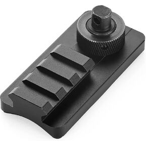 Huntpal Sling Stud Picatinny Rail Bipod Adapter ، Aluminium 3 Slots Sling Swivel 1913 Picatinny Rail Mount Mountment Adapter مع قاعدة مطاطية مضادة للانزلاق