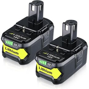 VINIDA 2Pack 3.0Ah P102 Li-ion Replacement for Ryobi 18V Battery and Charger Compatible with Ryobi Battery 18V P190 P104 P108