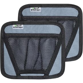 Next Station 2 Pack Pistol Holder for Gun Safe ، Mesh Pistol Holster مع احتباس مرن للاستمتاع بمنظم الإكسسوارات الآمنة للبنادق