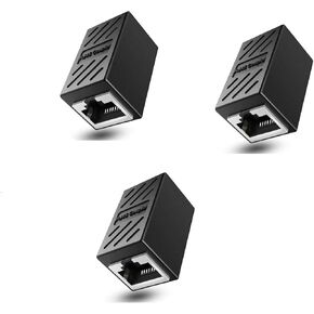 RJ45 Network Ethernet Adapter Splitter,RJ45 Coupler Connector 1 Male to 2 Female Y S plitter Cable Adapter LAN Ethernet Splitter Suitable for Super Cat5,Cat5e,Cat6,Cat7,Cat 8