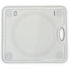 TRAPSKI Made in the USA | Premium Cooler Size Bucket Board Fishing Cutting Board Table | 1/2 inch Thick HDPE UV Protected | Non-Skid or Mark Rubber Feet (White, 24x15)