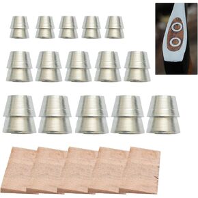 20 Pcs Safety Round Handle Wedges, Wood & Metal Wedges Handle Metal Wedge Hammer Handle Steel Wedges Wedge Kit for Axe Claw Hammer Sledge