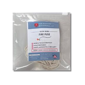 Slow-Burn Fire Fuse for Crafts, Mechanical Applications, and Fire Safety (Non-Pyrotechnic) (35 Feet)