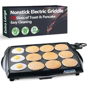 Extra-Large Nonstick Cool-Touch Electric Griddle - 12 Slices of French Toast at One Time