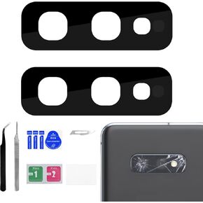 2 Pack for Samsung Galaxy S10e Rear Camera Lens Replacement Adhesive Back Camera Glass Lens with Full Fix Tool Repair Kit Tweezers Dust Cloth for S10e SM-G970U SM-G970U