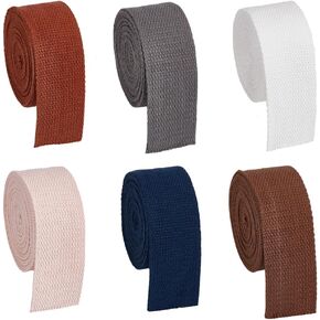 PH PandaHall 20 Yards 6 Colors Cotton Webbing Straps 1.5 inch Wide Woven Straps Cotton Ribbon Bag Strap Webbing Tote Bags Leash Straps for Bags Making Sewing Outdoor Supplies DIY Crafts