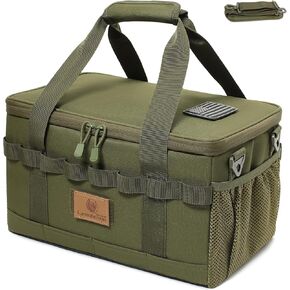Tactical Camping Storage Bag 18L Tactical Utility Tote Bag Camping Cookware Organizer Trunk Organizer (Black)