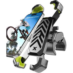 Bracketron Bike Phone Holder,[2025 Quick Release] Motorcycle Phone Mount,Phone Holder for Motorcycle Electric Bike,Scooter,Golf Cart,4 Point Shockproof Design for iPhone, Samsung, & Large Smartphones.