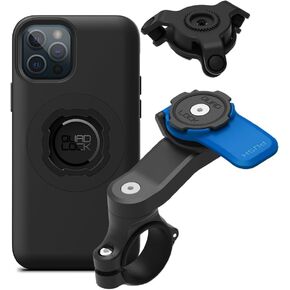Quad Lock Motorcycle Handlebar Mount Kit with Vibration Dampener and MAG Phone Case for iPhone 16e