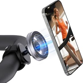 A2C Gym Magnetic Phone Holder with Silicone Strap, 360° Adjustable Phone Mount for Gym, Gym Accessories for Peloton Bike, Treadmill, Golf Cart, Stroller, Shopping Cart, Ideal Gym Gift for Men, Women