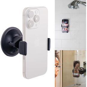 Universal Phone Holder, Record with Front and Back Camera, Shower Mirror Bathroom Phone Holder, Adjustable Wall Mount Stand, TikTok YouTube Vlog Video Recording Kit Influencer Essentials Accessories