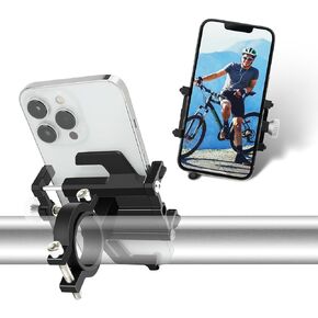 Nineleaf Bicycle Phone Mount, Motorcycle Phone Holder, Phone Mount for Bike, Cell Phone Holder for Motorcycle for Iphone Huawei Samsung 2.2-3.7 Inch Phones 360° Rotation Anti Vibration Video Recording