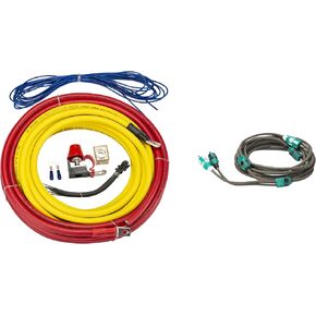Kicker Audio Marine 4awg Amp Kit and 3.0m Marine RCA Bundle