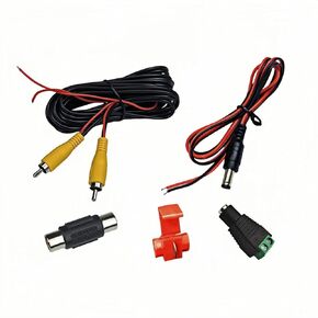 Reversing Camera RCA Video Cable with DC Power Cable Kit for Backup Camera