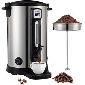 20L Coffee Urn Stainless Steel Double-Wall, 100-Cup Commercial Coffee Maker with Percolator and Keep-Warm Function, Coffee Pot for Events, Offices, Parties, and Catering in Saudi Arabia