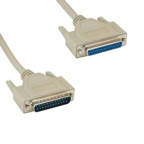 KENTEK 10 Feet FT IEEE-1284 DB25 Parallel Printer Data Extension Cable Cord Male to Female M/F 28 AWG Bi-Directional 25 Pin Molded 18PR Port for LPT Printer Scanner PC Mac Linux Modem