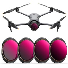 K&F Concept ND Filter Set Compatible with DJI Mavic 4 Pro, 4 Pack ND8 ND16 ND32 ND64 Neutral Density Light Reduction Filter Drone Lens Accessory, Multi Coated HD Optical Glass