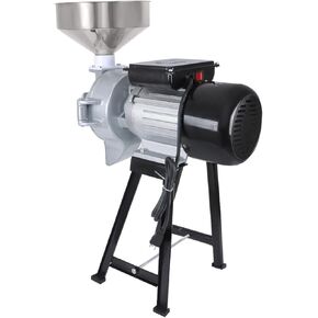 1500W Wet Dry Electric Grain Mill with Funnel 110V Grain Grinder Machine for Cereals Corn Grain Wheat Feed Mill