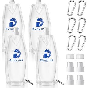 Filter 1L Collapsible Water Bottles with Push Pull Cap, Foldable Travel Water Bottle for Traveling, Hiking, Camping, Backpacking - Lightweight, Reusable, Clear Design