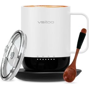 vsitoo S3 Pro Temperature Control Heated Coffee Mug, Improved Design,Smart LED Light/APP Control/Auto Sleep/Temperature Setting