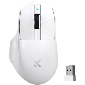 G7 Lightweight Ergonomic Wireless Mouse, PAW3311 12K DPI Sensor, Tri-Mode Connection, Wireless/Wired 1K Polling, 55g Weight, 800mAh Bettery (White)