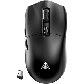 SM805 Lightweight Wireless Gaming Mouse,24000 DPI,Tri-Modes Connection,BT5.0/Type-C Wired/2.4G Wireless Mouse Gaming with 2 Side Buttons, Engineering Grip Custom Mouse for Gamer,Black