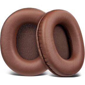 SOULWIT Earpads Replacement for Audio Technica ATH M50X M50XBT M50RD M40X M30X M20X MSR7 SX1 Monitor Headphones, Ear Pads Cushions with Softer Protein Leather, High-Density Foam - Black
