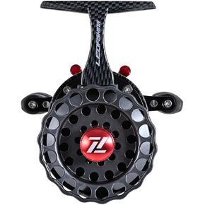 Topyond High Stem Fishing Reel, 28220 CL Carbon Texture Fishing Reel with Anti Slip Handle, Easy to Use and Efficient for Ice Fishing (Right)