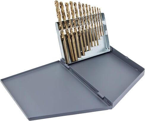 Drill America 15 Piece m42 Cobalt Drill Bit Set (1/16" - 1/2" x 32nds), D/ACO Series in Saudi Arabia