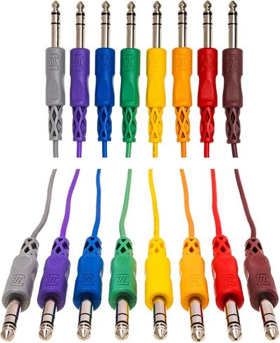 Hosa CSS-845 18-inch 1/4" TRS Balanced Patch Cables 8-Pack in Saudi Arabia