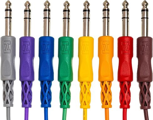 Hosa CSS-845 18-inch 1/4" TRS Balanced Patch Cables 8-Pack in Saudi Arabia