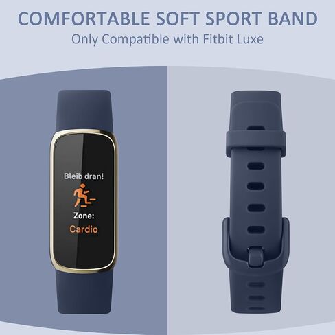 2 Pack Bands for Fitbit Luxe Bands Women Men, Soft Silicone Wristband Replacement Strap for Fitbit Luxe/Luxe Special Edition Fitness Tracker in Saudi Arabia