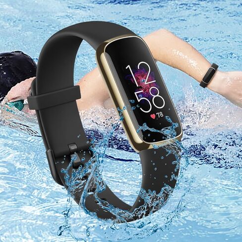 2 Pack Bands for Fitbit Luxe Bands Women Men, Soft Silicone Wristband Replacement Strap for Fitbit Luxe/Luxe Special Edition Fitness Tracker in Saudi Arabia