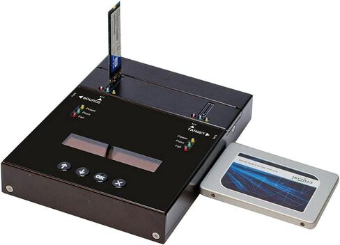 1 to 1 M.2 NVMe/SATA Duplicator - 24GB/Min - Portable Standalone Copier & Eraser/Sanitizer for Multiple PCIe M2, 2.5/3.5 Inch HDD Hard Disk & SSD Solid State Drives (SYSNVME-SF401) in Saudi Arabia