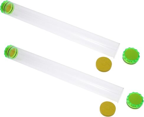 Toyandona 2pcs أنبوب تخزين الأسماك أنبوب تعويم شفاف لمعدات الصيد الحاوية الصيد المحمولة مع إسفنجة مبنية للاستخدام في الهواء الطلق in Saudi Arabia