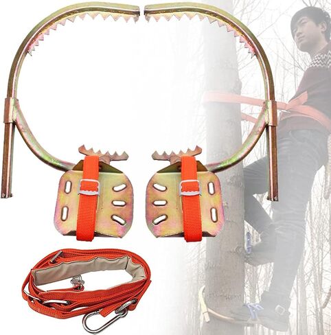 Tree Climbing Gear,Climbing Trees Artifact Electrician Wooden Pole Foot Buckle,for Hunting Observation,Picking Fruit,Coconut,Simple to Use,model600 in Saudi Arabia