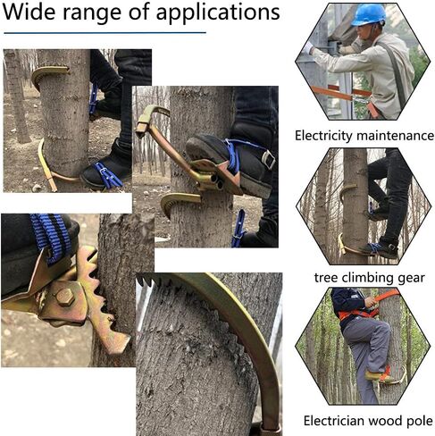 Tree Climbing Gear,Climbing Trees Artifact Electrician Wooden Pole Foot Buckle,for Hunting Observation,Picking Fruit,Coconut,Simple to Use,model600 in Saudi Arabia