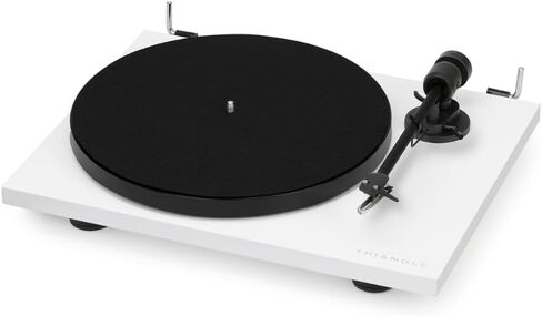 triangle - Lunar 1 Turntable - 33/45 RPM Belt-Driven Manual Turntable - Integrated OM-5E Cartridge - 420 x 112 x 330 mm - White in Saudi Arabia