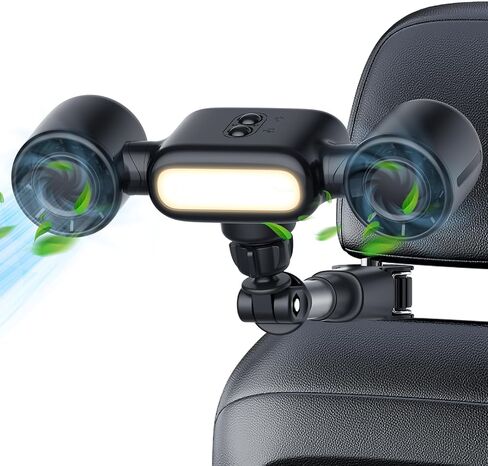 foryou Car Fans Seat Cooling Fan USB Fan 3 Wind Speeds with Night Light Portable Fans for Car Backseat for Kids in Saudi Arabia